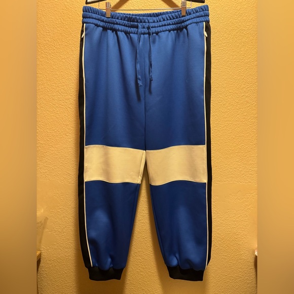 New Authentic Gucci GG Logo Sweatpants Blue White Size XXL Waist 38 40 42 44 - Picture 5 of 14